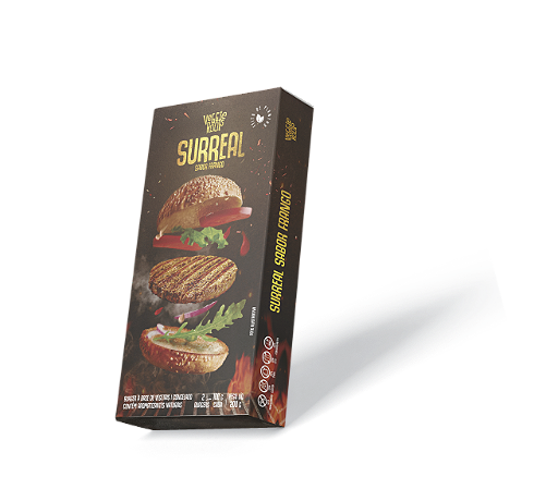 Hambúrguer  surreal vegano frango Veggie Roots 360g