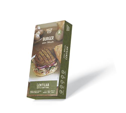 Hambúrguer vegano lentilha Veggie Roots 360g