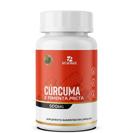 Cúrcuma C/Pimenta 60 Caps 500mg Bio do Brasil