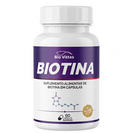 Biotina 60 Caps 500mg Bio Vittas