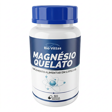 Magnésio Quelato 60 Caps 500mg Bio Vittas