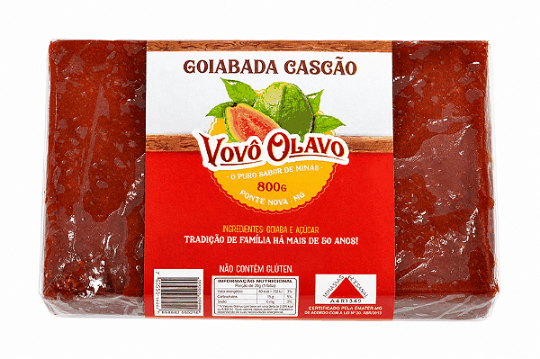 Goiabada cascão em barra 250g Vovó Olavo