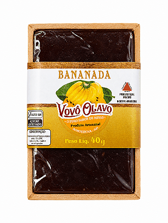 Bananada em barra 40g Vovó Olavo