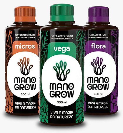 Kit de Fertilizantes Mano Grow – 3 Unidades de 300 ml