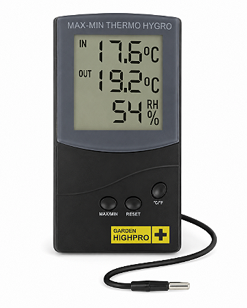 Termo-Higrômetro Digital Garden HighPro ProHygro Medium com Sonda 1,5 m