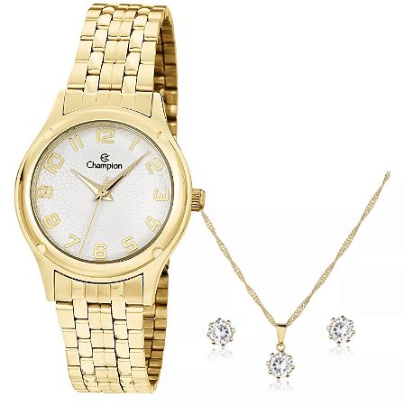 Relógio CHAMPION KIT Feminino Dourado CH25990W