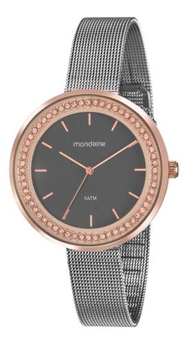 Relógio Mondaine Feminino Redondo Rose Gold 53668lpmvge1