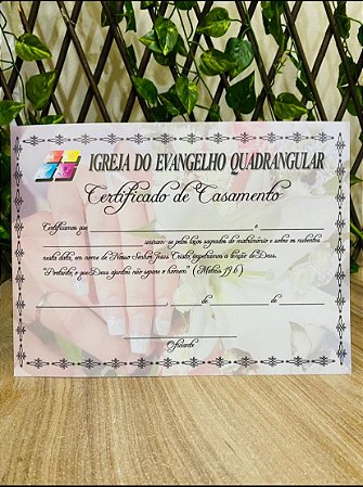 Certificado Casamento IEQ