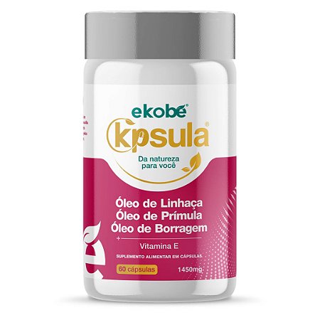 K´psula Óleo de Linhaça, Óleo de Prímula e Óleo de Borragem com Vitamina E 60 cáps - Ekobé