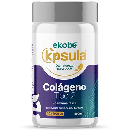 K´psula Colágeno Tipo II + Vitamina C e E 30 cáps - Ekobé