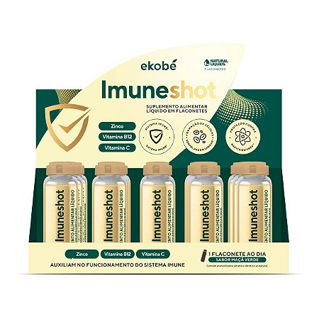Imune Shot Ekobé Vitamina C Maçã Verde 15 Flaconetes 10ml