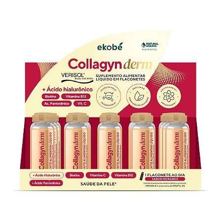 Colágeno Verisol CollagynDerm Ekobé Morango 15 Shots de 15ml
