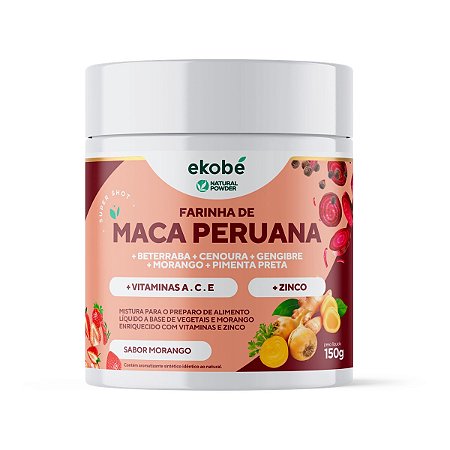 Farinha de Maca Peruana Ekobé Beterraba Sabor Morango 150g