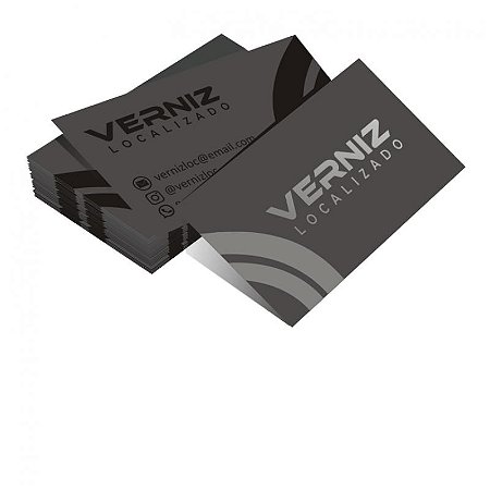 1000 UNID CARTOES DE VISITA COUCHE 300G LAM FOSCA E VERNIZ LOCALIZADO FRENTE E VERSO - 4X4