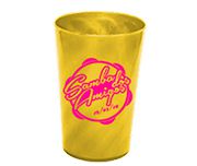 50unid CANECAS PLASTICAS COPO TWISTER 480ML LEITOSO AMARELO - 1X0