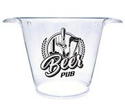 10 UNID BALDE DE GELO ACRILICO 5L TRANSPARENTE - 1X0