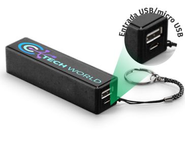 01UNID CARREGADOR DE CELULAR PORTATIL PRETO - 4X0