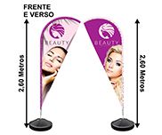 01 UNID WIND BANNER KIT COMPLETO BANDEIRA E BASE TECIDO MICROFIBRA MODELO GOTA - 4X4