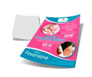 5000 UNID PANFLETOS, FLYERS E FOLHETOS COUCHE 90G SEM VERNIZ 100X140MM - 4X0