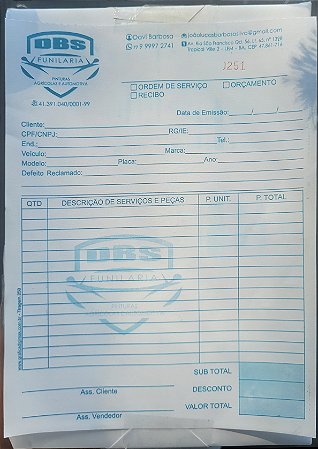 05 UNID BLOCO DE NOTAS NUMERADO 50X2 14X20CM 1X0 CORES