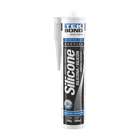Silicone Acético Cola Vedação PRETO 280g - TEKBOND