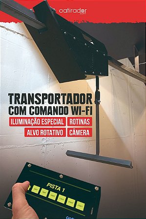 Transportador de Alvo com Comando Wifi no Tablet para Estande de Tiro