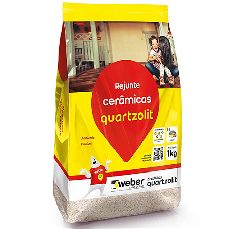 Rejunte 1kg flexível cerâmicas Quartzolit