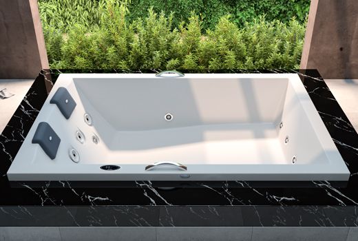 Banheira de Hidromassagem Com   Aquecedor  180x120x050 Pietá Dupla   Jacuzzi