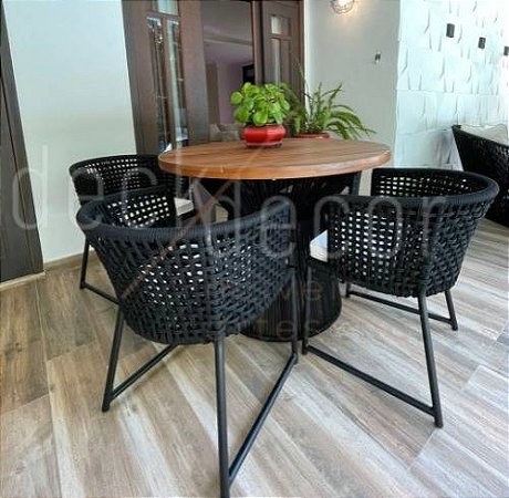 Conjunto de Mesa Itapema 4L - Corda Náutica by DeckDecor