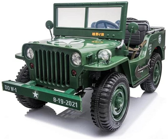 Jeep Militar 12v com Controle Remoto