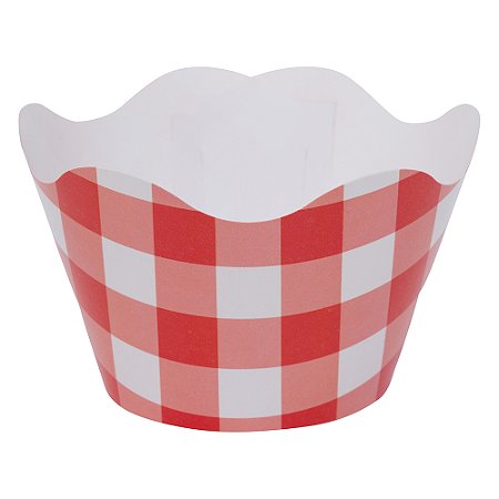 Xadrez Vermelho - Saia Cupcake G (10 und)