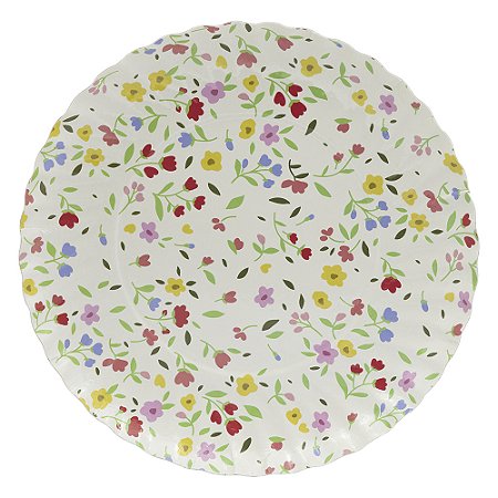 Floral Vintage - Prato de Papel G 18cm (5 und)