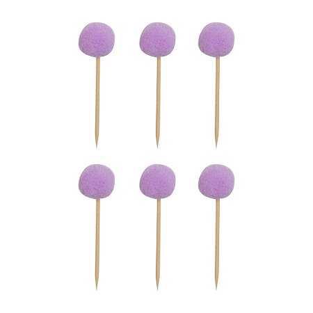 Lilas - Topper Pompom (6 und)