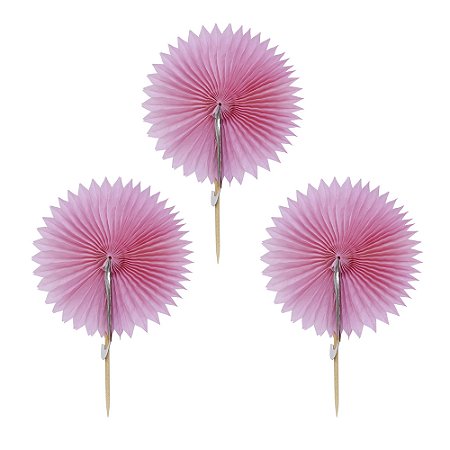 Rosa Flamingo - Mini Leque Topper