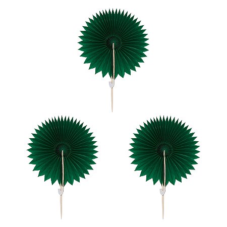 Verde Folha - Mini Leque Topper