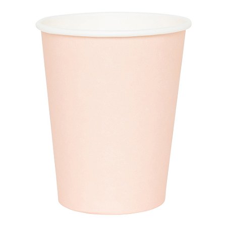 Rosa Blush - Copo de papel  270 ml (8 und)
