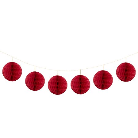 Vermelho - Guirlanda Mini Globo