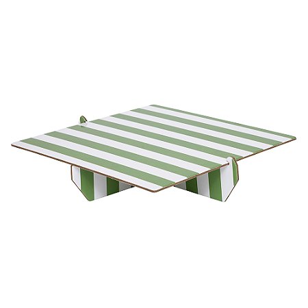 Listra Verde Oliva - Bandeja Quadrada