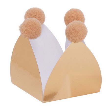 Dourado - Forminha de doce Pompom (20und)