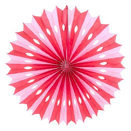 Listra Vermelho e Rosa - Leque