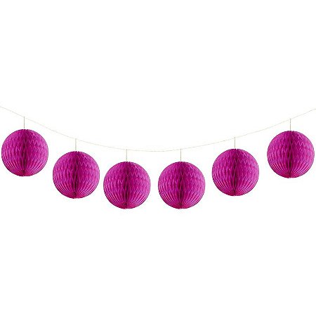 Rosa Orquídea - Guirlanda Mini Globo