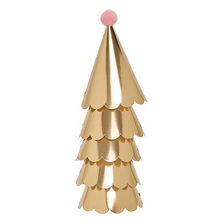 Dourado e Rosa - Chapeuzinho Pompom (5 und)