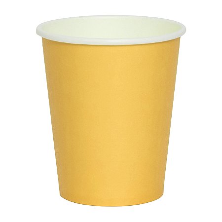 Amarelo Quindim - Copo de papel  270 ml (10 un)