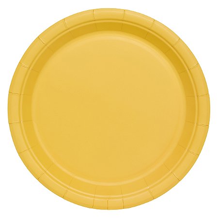 Amarelo Quindim - Prato de Papel 18cm (10 und)
