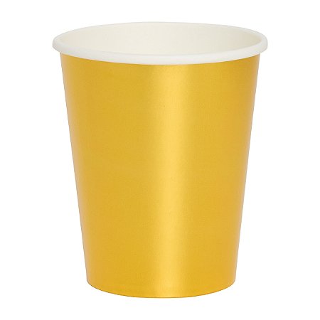 Dourado - Copo de papel  270 ml (10 un)