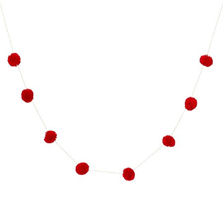 Vermelho - Guirlanda Pompom