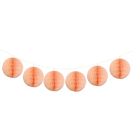 Pêssego - Guirlanda Mini Globo
