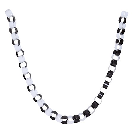 Preto e branco - Guirlanda Corrente (45 elos)
