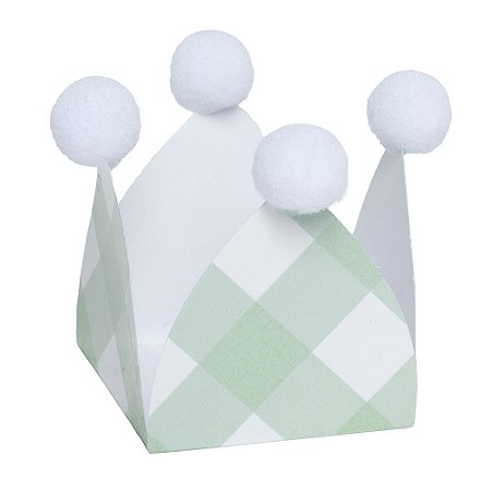 Xadrez Verde Chá - Forminha de doce Pompom (20und)