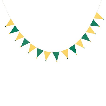 Verde Amarelo Copa - Guirlanda Bandeirola
